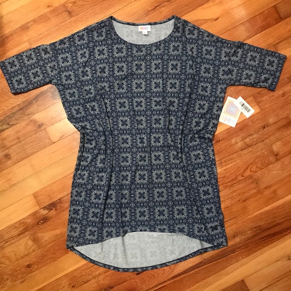LuLaRoe Tops - Lularoe Irma NWT Navy Blue Geometric Tunic
